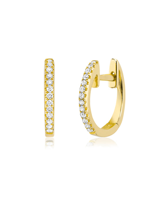 14K Diamond Hoop Earrings by Miss Mimi