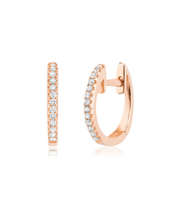 14K Diamond Hoop Earrings by Miss Mimi