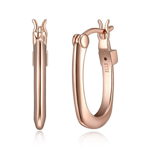 "Aureole Collection" Oval Hoop Earrings by ELLE