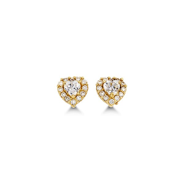 April Birthstone Children's Heart Earrings