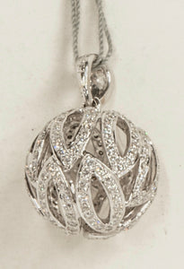 18K Diamond Ball Pendant