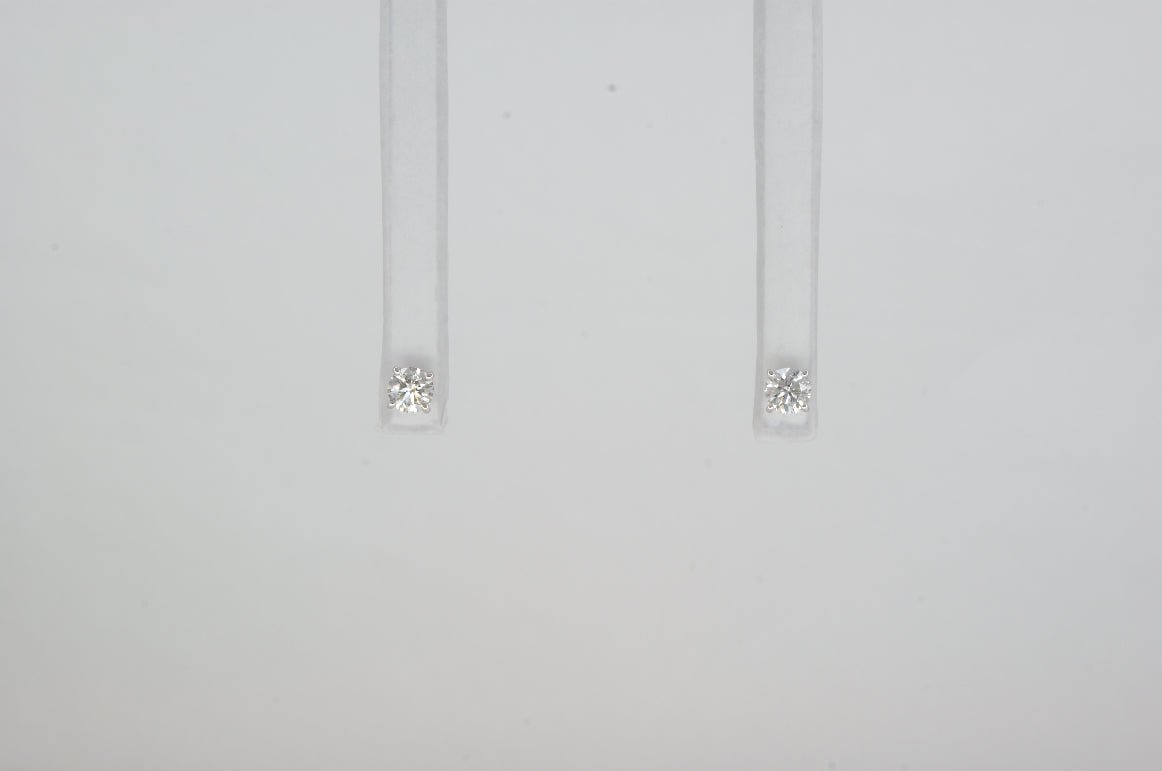 14k White Gold Diamond Earrings Available at The Vault Fine Jewellery 