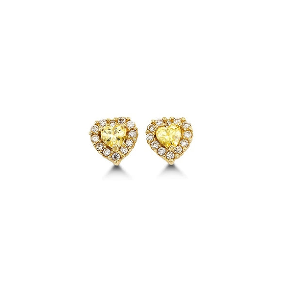 14K Yellow Gold
November birthstone
Citrine
Heart w/ Cubic Zirconia
SKU:EAR-00990