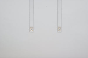 14k White Gold Diamond Stud Earrings Availabel at The Vault Fine Jewellery 