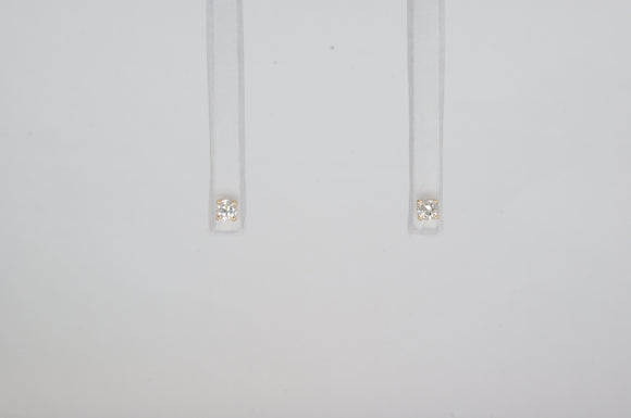 14k White Gold Diamond Stud Earrings Availabel at The Vault Fine Jewellery 