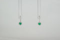 18k White Gold Emerald Diamond Earrings Availabel at The Vault Fine Jewellery 