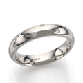 14k White Gold Gypsy Set Diamond Ring | 0.10ctw