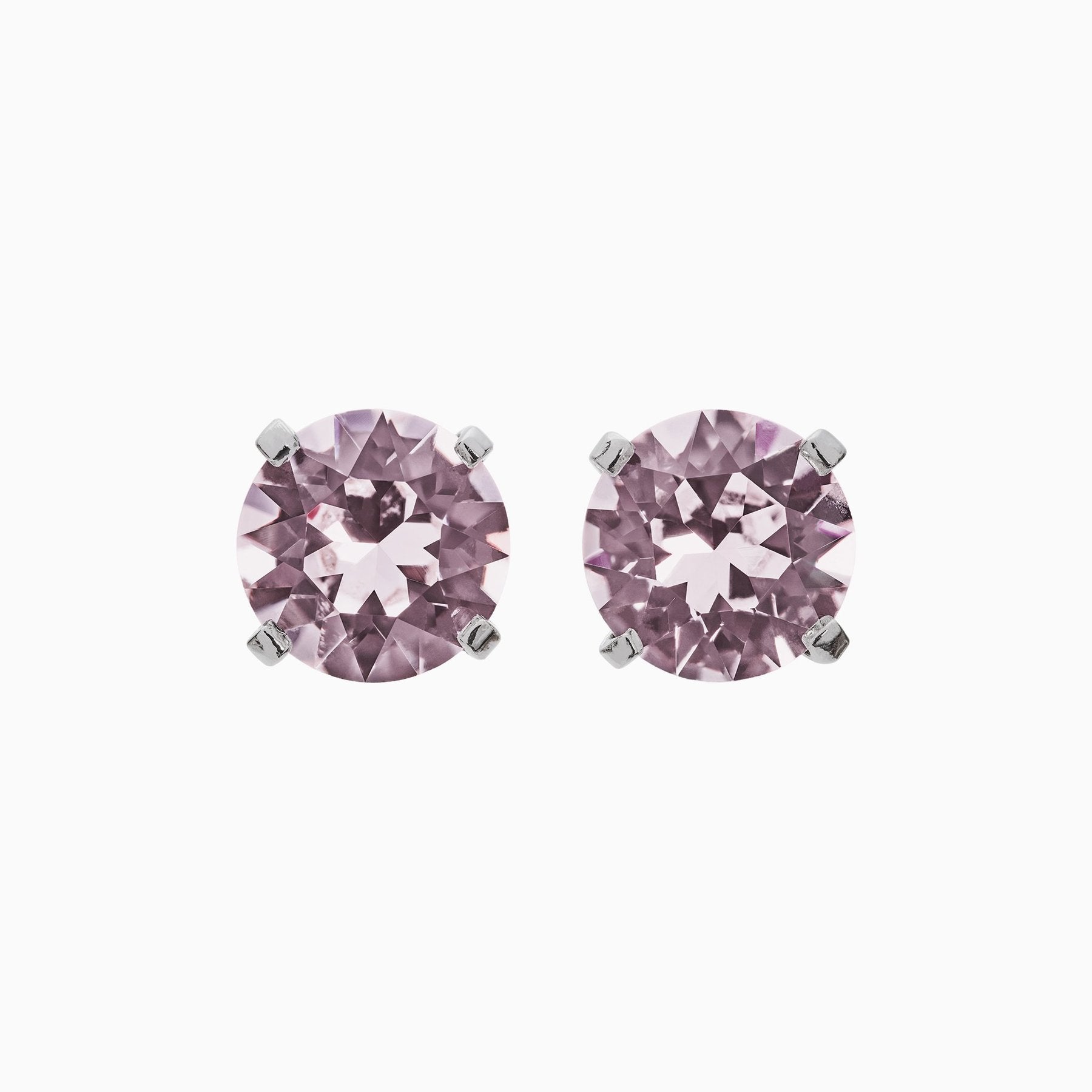 14K Pink Cubic Zirconia Stud Earrings