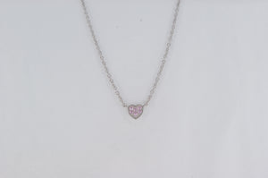 Pink Heart Cubic Zirconia Necklace Miss Mimi Availabel at The Vault Fine Jewellery 