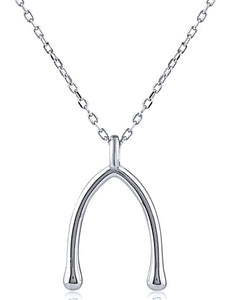 Sterling Silver Wishbone Necklace