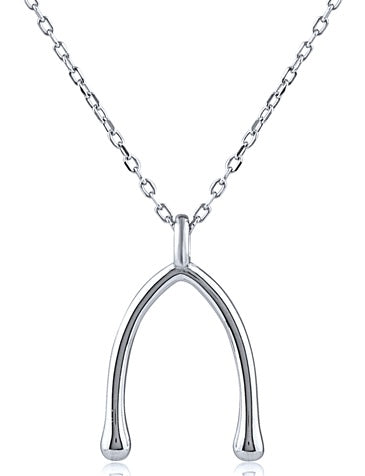 Sterling Silver Wishbone Necklace