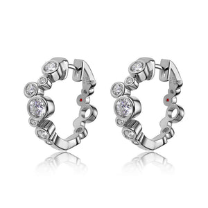 "Bubble Collection" Sterling Silver Hoop Earrings by ELLE