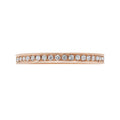 18K Rose Gold Milgrain Detail Diamond Band