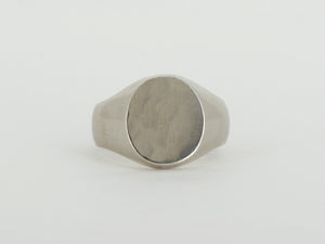 10k White Gold Signet Ring Availabel at The Vault Fine Jewellery 