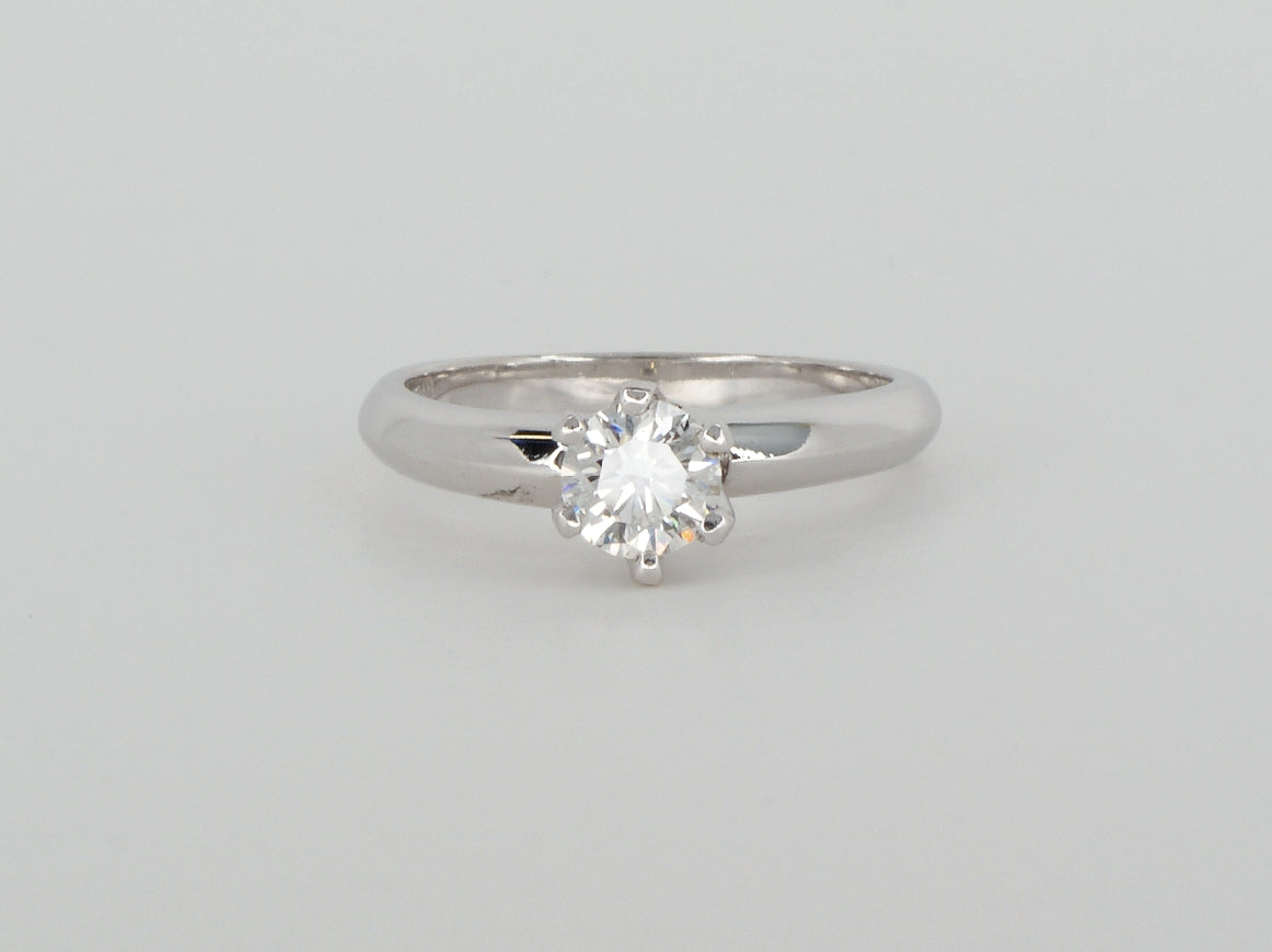 14k White Gold Solitaire Diamond Ring Availabel at The Vault Fine Jewellery 