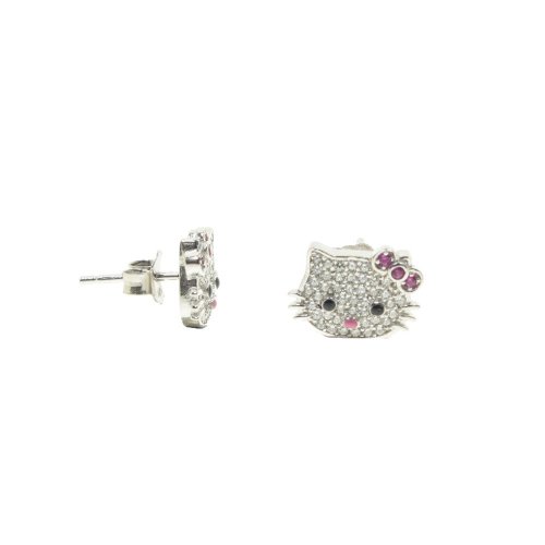 Sterling Silver Hello Kitty® Stud Earrings