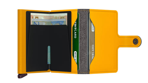 "Yard" Non-leather Powder Ochre Miniwallet by Secrid
