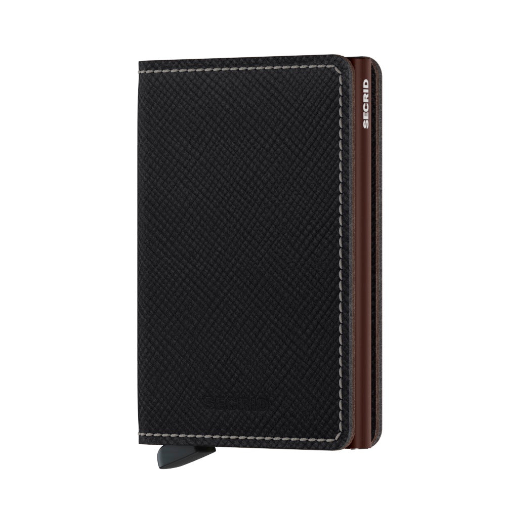 Saffiano Brown Slimwallet by Secrid