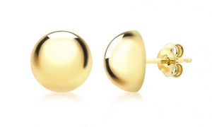 10K Yellow Gold 'Dome' Custom Made Stud Earrings
