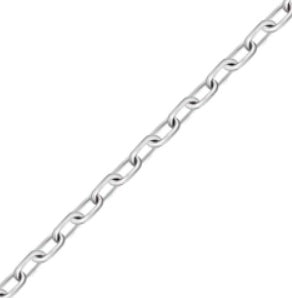 10K White Gold Cable Link Chain | 20