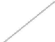 10K White Gold Fine Rolo Link Chain 20